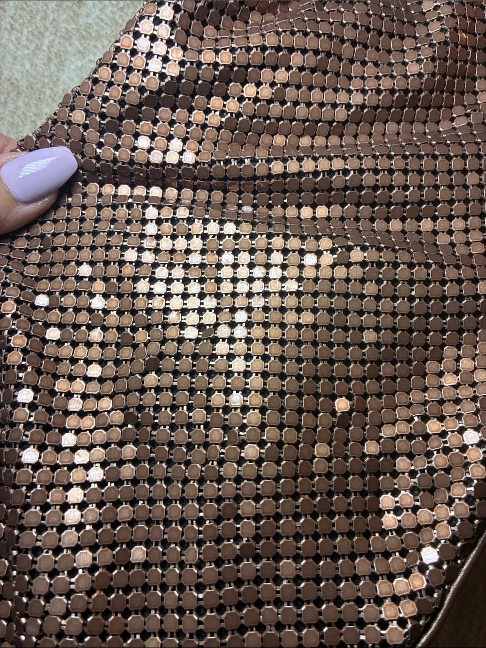 Bueno Brown Sequin Hobo Bag - Picture 4 of 5
